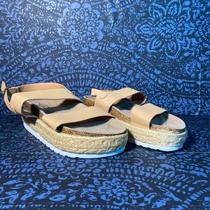 N/A|Tan Sandals|Platform Shoes|Boho